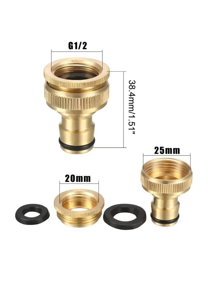4 PCS Tap Connector for Hose Pipe, 3/4″ and 1/2″ Outdoor Tap Connector for Garden Irrigation Watering Fittings - Image 3